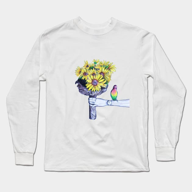 Sunflowers Long Sleeve T-Shirt by DarkoRikalo86